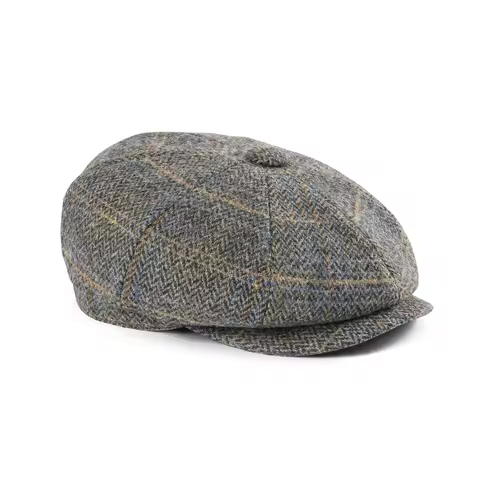 FEINION Men's Newsboy Cap Single Size Quality Retro Irish Herrinbone Hats Gastby Ivy Caps for Male V
