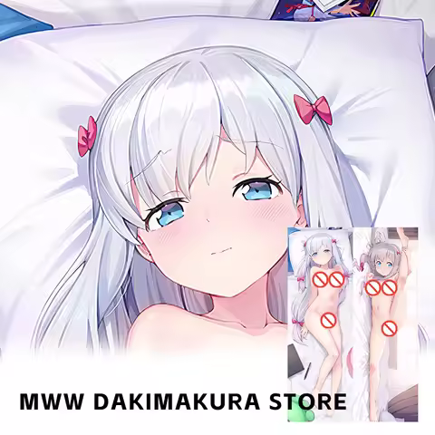 Eromanga Sensei Izumi Sagiri Dakimakura Anime Double-Sided Print Pillowcase Life-Size Body Pillow Co