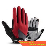 YQ1Rockbros（ROCKBROS） Cycling Gloves Full Finger Bicycle Electric Car Motorbike Gloves Spring and Autumn Long Finger Men
