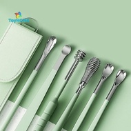 GPHA> 6 Pcs Ear Cleaner Kits Earpick Sticks Earwax Remover Ear Pick Cleaning Ear Cleanser Spoon Earp