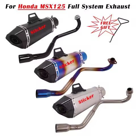 For Honda GROM MSX125 MSX 125 MSX 125 2013 - 2024 Motorcycle Exhaust Escape System Modify Full Muffl