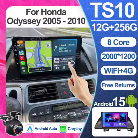 10.1Inch Wireless Car Radio For Honda Odyssey 2005 - 2010 Car Radio Multimedia Navigation GPS 5G Tou
