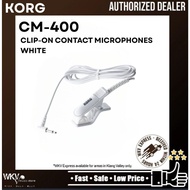 Korg CM400 White Clip-On Contact Microphone (KORG//CM400 CONTACT MICROPHONES// CM400 CLIP ON CONTACT
