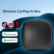 Wireless Carplay Ai Box Plus อะแดปเตอร์ CarPlay พร้อม Android 11.0 และรองรับการ์ด TF - เครื่องเสียงร