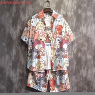 READY STOCK Men Hawaii Women Beach T-shirt Hawaii shirt men baju hawaii lelaki bunga pantai retro ba