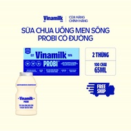 [CHỈ GIAO TRONG BÁN KÍNH 15KM] 2 Thùng sữa chua uống Probi Có Đường 65ml Yaourt 50 chai/ thùng
