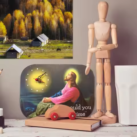 Jesus Funny Wall Clock Wooden Jesus Would You Look at The Time Gift Jesus Christ Look at The Time Cl