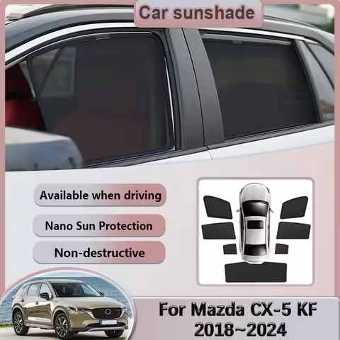 For Mazda CX-5 KF MK3 2018~2024 Car Sun Visors Mesh Sunshades Side Window Magnetic Privacy Curtains 