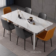 [Sg Ready Stock]Slate Dinning table Sintered Stone dinning table Ceramic Dining Table Marble Dining 