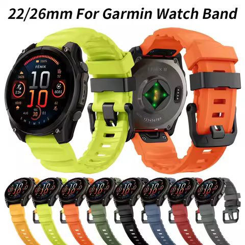 22mm 26mm Strap For Garmin Tactix8/Garmin Fenix 8/7X Pro/E Enduro 3 For Forerunner 970-965/Instinct 