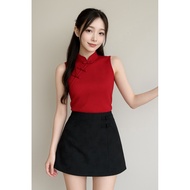 现货 2026 Cheongsam Set 新款改良旗袍 Cheongsam set wear 2pcs短款上衣 + 半身裙 = 两件套🧧新款新年旗袍上架🧧套装新年衣服pink cheongsam s