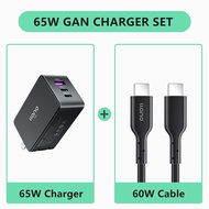 Llano 100W 3 cổng 2 USB C + 1 USB-A PD 65W sạc nhanh Bộ sạc sạc có thể gập lại với cáp sạc 1.8m cho