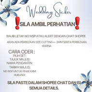 sticker kahwin size bulat pelbagai design Dan size|size L|sticker custom