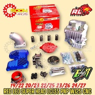 RED LEO W125 SUPER HEAD LC PNP WAVE 125 EX5 LAGENDA SRL115 ESR 4 VALVE 19/22 20/23 22/25 24/27 25/28