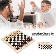 Chess Board Set Wooden Chess Foldable Chess Board Potable Folding Interenation Chess Wooden Set Tournament Size