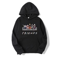 Unisex Fashion Japanese Anime Uzumaki Naruto Friends Letter Printed Hoodies Cozy Tops Pullovers MH66