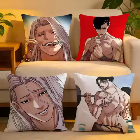 Cushion Cover Linen Skin-Friendly Soft Decorative Case For Sofa Home Decor Korea Anime L-Lookism Pil