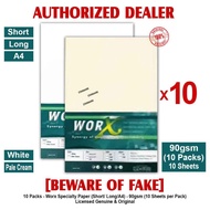 WORX Specialty Paper Papers Vellum 90gsm 180gsm 200gsm Short Long A4 10's Board Paper - 10 Packs