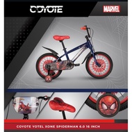 BMX Kids Bike 12" - 16 inch Coyote Yotel Spiderman 6.0Xone biru By Element Bike.