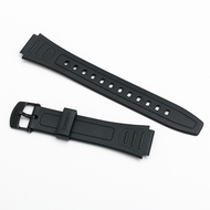 Casio Watch Accessories W-800H Matte Black Resin Strap