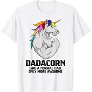 Dadacorn Muscle Dad Unicorn Fathers Day Funny Gift T-Shirt