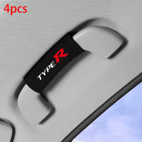 4Pcs Car Roof Handle Protector Pull Gloves Short Fleece Anti Slip Pull Glove For Honda Type R Type S