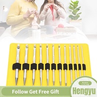 hengyu Stainless Steel Knitting Needles Set Needle Yarn Sewing Weaving Tapestry Bent for Crochet Lar