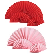 Fan - Half paper fan - Decorative pre-folded paper fan CNY