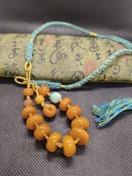 天然波羅的海老蜜蠟頸鏈,放大可看到老蜜蠟風化紋理,是歲月的見證,純天然沒有優化