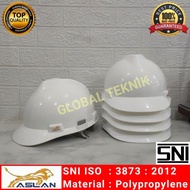 ASLAN WHITE PROJECT HELMET SNI SAFETY WHITE PROJECT HELMET ASLAN BUILDING WORK HAT