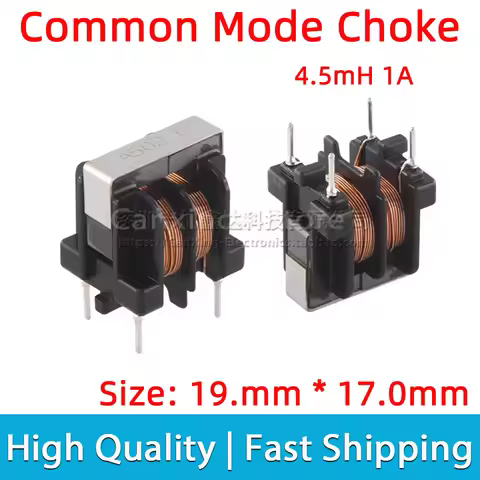 5pcs FU19A502-1A0 UU10 Common Mode Suppression Choke Coil Power Inductor Inductance 4.5mH 1A Switchi