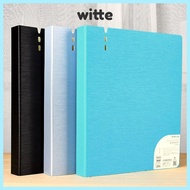 WITTE Display Book, 4 Hole D-Shaped Binder A4 File Folders,  PP Waterproof Ring Binder Folder Statio