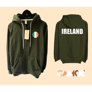 Ireland Flag CAMOE Zipper Hoodie Jacket Irlandia Flag