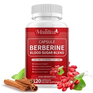 Mulittea Berberine HCL 1500mg Plus Organic Ceylon Cinnamon สนับสนุนระบบภูมิคุ้มกัน ควบคุมระดับน้ำตาล