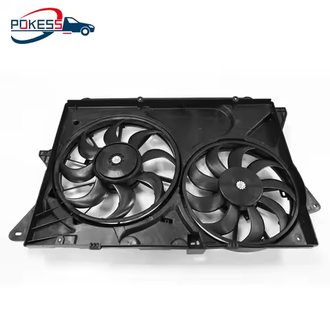 POKESS TRadiator Condenser Cooling Fan Assembly For Ford Explorer 2012-2019 Car Accessories DA8Z8C60