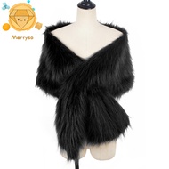 Double-sided Plush Shawl Faux Fur Cape Cozy Faux Fur Shawl Wrap Thickened Warm Poncho Autumn Winter 