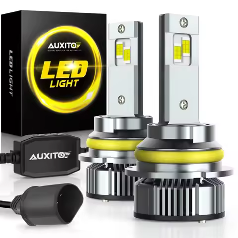 AUXITO 2Pcs Canbus 9007 HB5 LED Headlight Bulb DRL High & Low Beam 100W Car Lamp with Turboing Fan S