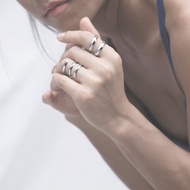 純銀螺旋開口戒指 925銀情侶寬版戒指 漩渦螺旋戒指 純銀男女對戒