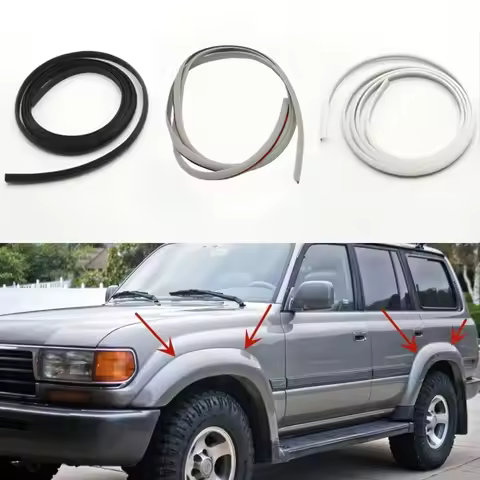 1.5M Car Fender Wheel Arches Surround Beading Rubber Sealing Strip For Toyota Land Cruiser LC80 4500