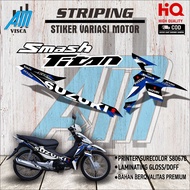 SUZUKI Smash Titan 2010 Sticker Striping Motorcycle Variation Sticker Smash Titan Ecstar Racing Desi