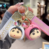 QUANTUMSKY Crayon Shin-chan Doll, Green Frog Capybara Loopy Crayon Shin-chan Pendant, Ornament Crayo
