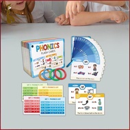 [kokiya] Phonics Flash Cards Sight Words Fun Home School Supplies Letter Sound for Elementary Kinder