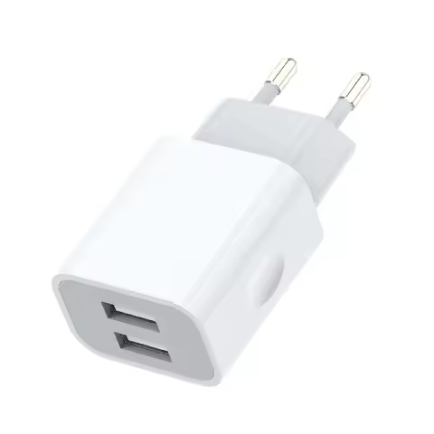 USB Wall Charger, Charger Adapter, 2.1A Dual Port Quick Plug Cube for Phone 15 14 13 12 11 Pro Max 1