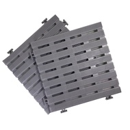 [特價]工作組合棧板 塑膠墊 72片(2坪) 灰色