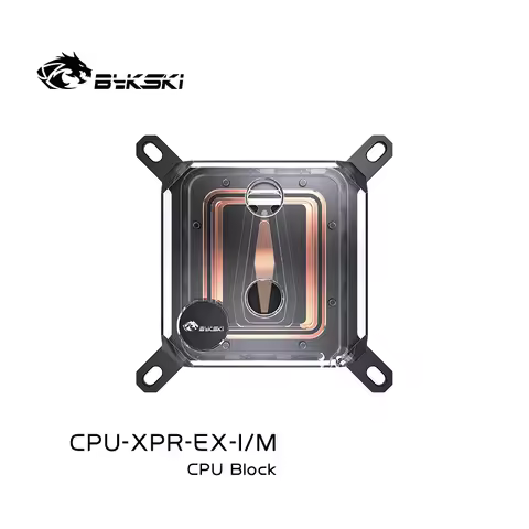 Bykski CPU-XPR-EX-I/M Acrylic CPU Water Block for INTEL LGA1700/1800/115X/ AMD Ryzen 9 AM5 AM4 0.08m