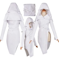 Arcane Mel Medarda Cosplay Costume - White Hooded Dress for Halloween Parties
