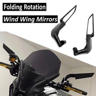 Modified Motorcycle Rearview Mirrors Wind Wing Adjustable Rotating Side Mirrors For YAMAHA MT01 MT25