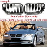E92 E93 Lci Real Carbon fiber Front Bumper Grille For BMW 3 Series E92 Coupe E93 Convertible 316i 31