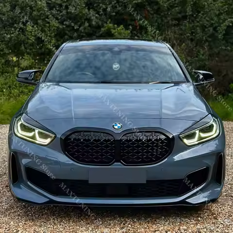 Gloss Black Front Bumper Kidney Grille Grill Racing Cover Accessories For BMW 1 Series F40 118i 128t