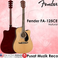 Fender FA-125CE FA125CE Dreadnought Semi Acoustic Guitar Gitar Akustik Elektrik Gitar Kapok Gitar Fender